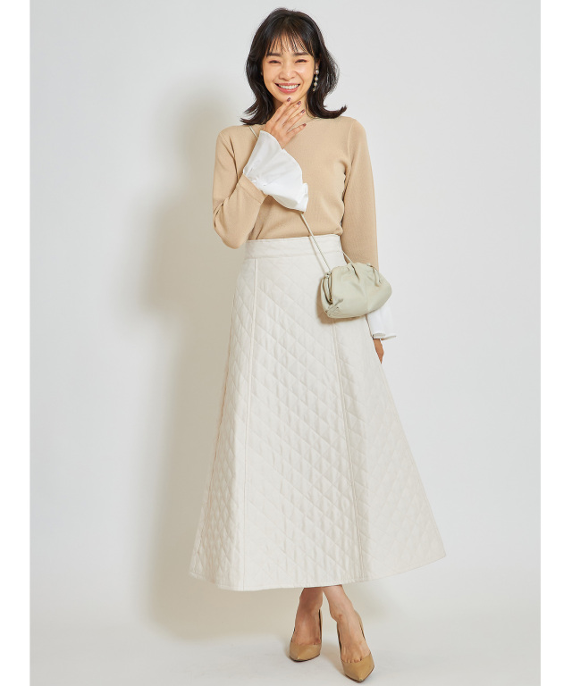 袖口フリルニットプルオーバー 