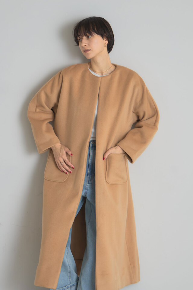 極美品✨EPOCA ベルナデッタウールコート キャメル　40 定価13万 ウールビーバーコート