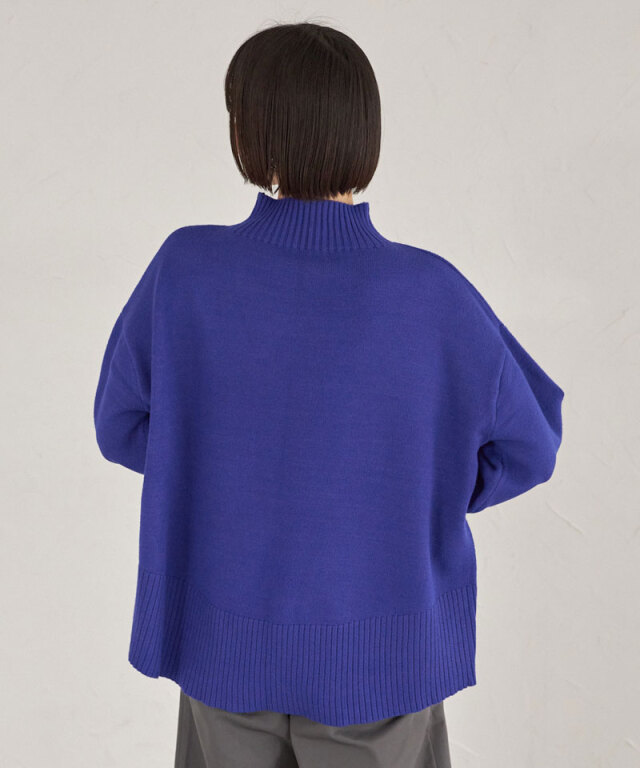 シアバターオーバーサイズスリットニットプルオーバー