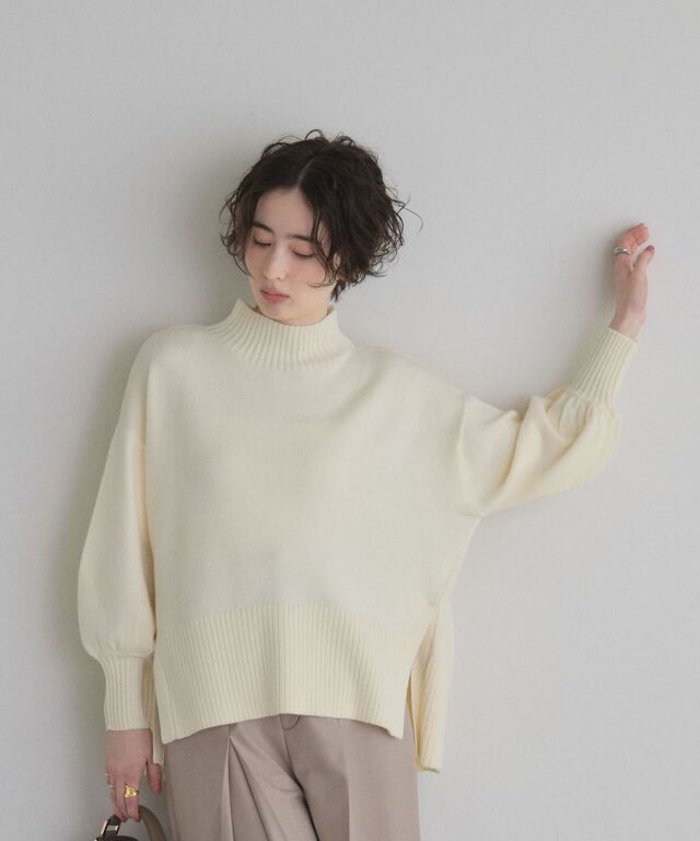 セール中です！ページ シアバターオーバーサイズスリットニットプルオーバー
