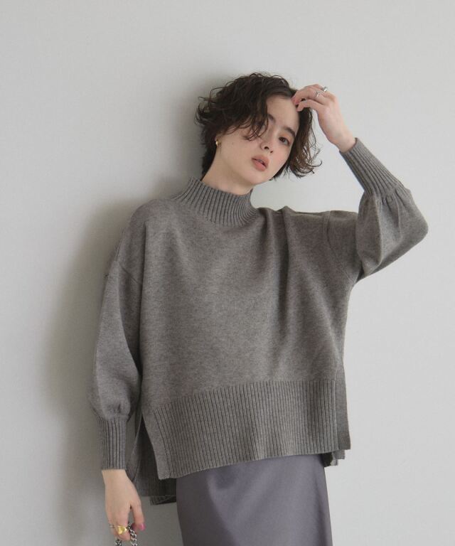 セール中です！ページ シアバターオーバーサイズスリットニットプルオーバー