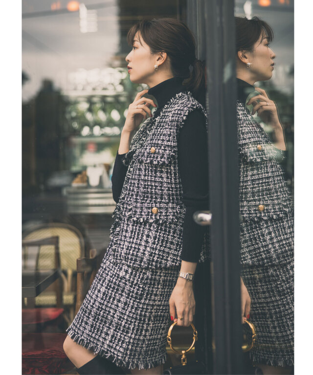 石井亜美さんコラボ】ツイードミニスカート