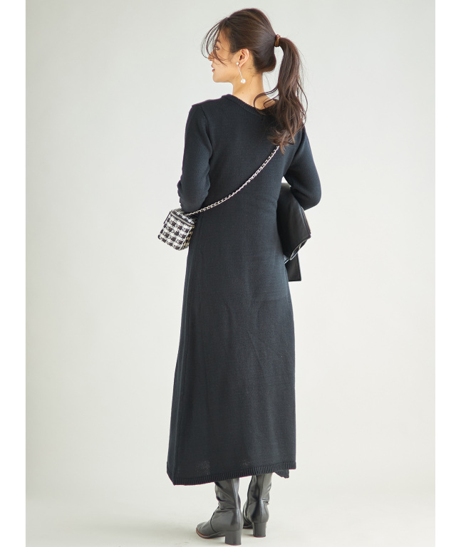 【大人気】SELF PORTRAIT ニットカットアウト マキシドレス self-portrait ニットカットアウトマキシドレス - Black | REVOLVE