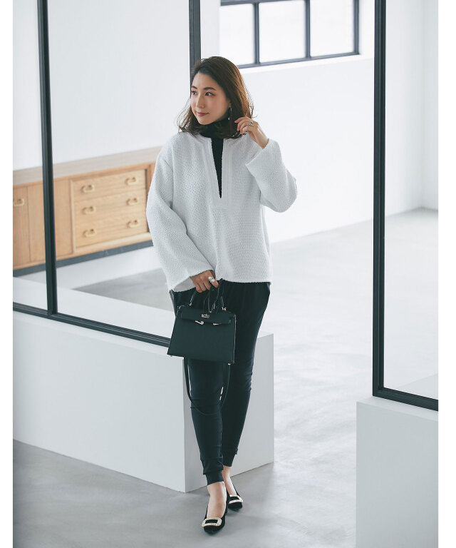 高田麻紀子さんコラボ】ツイードレイヤードプルオーバー