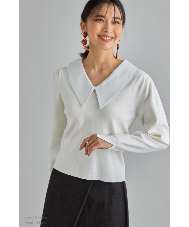 ビッグカラーマトンスリーブプルオーバー