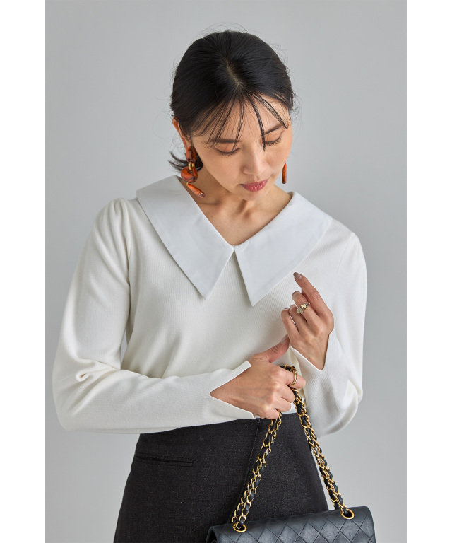 ビッグカラーマトンスリーブプルオーバー