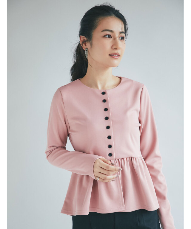 ペプラムポンチブラウス