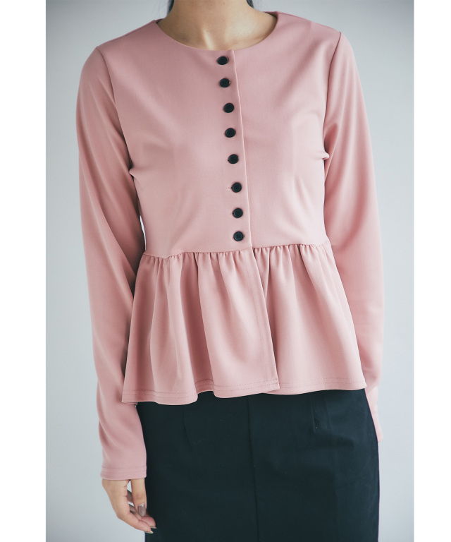 ペプラムポンチブラウス