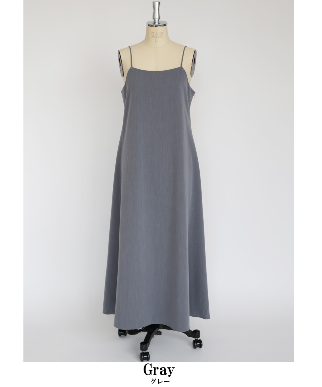 関税送料込【Self-portrait】25SS デニムキャミドレス ワンピース キャミワンピ Iライン デニム スリット タイト大人