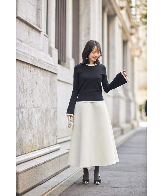 ベルスリーブニットプルオーバー