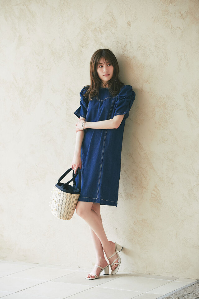 トリココムデギャルソン ワンショルダーワンピース サロペット デニム プリーツ トリココムデギャルソンtricot COMME des GARCONS フロントボタン
