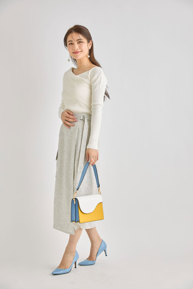 ライトツイードスカート 