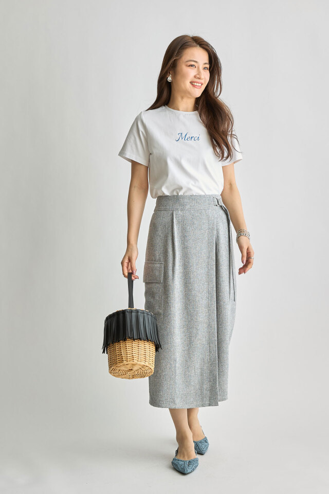 ライトツイードスカート 