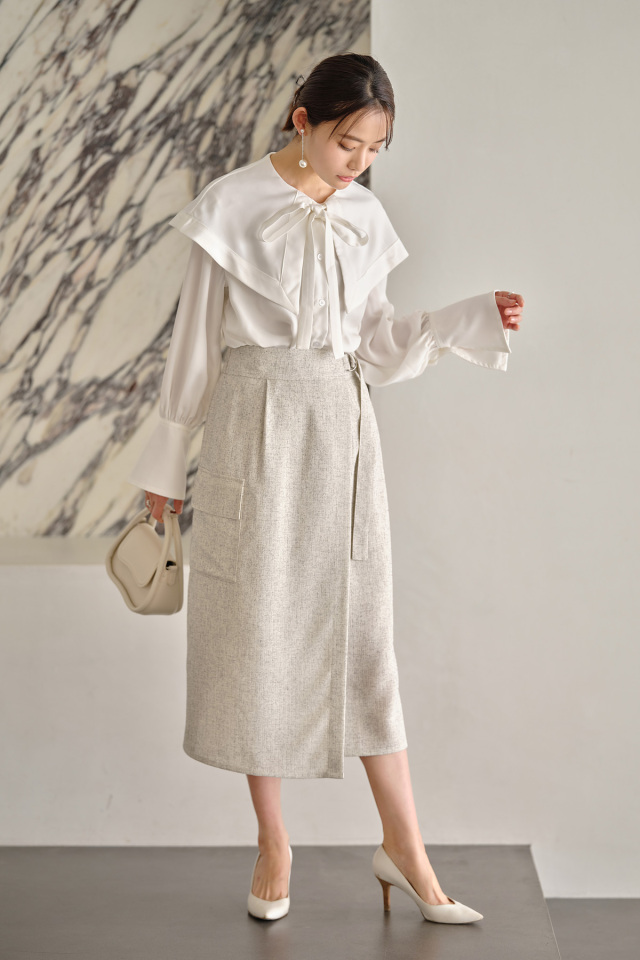 ライトツイードスカート 