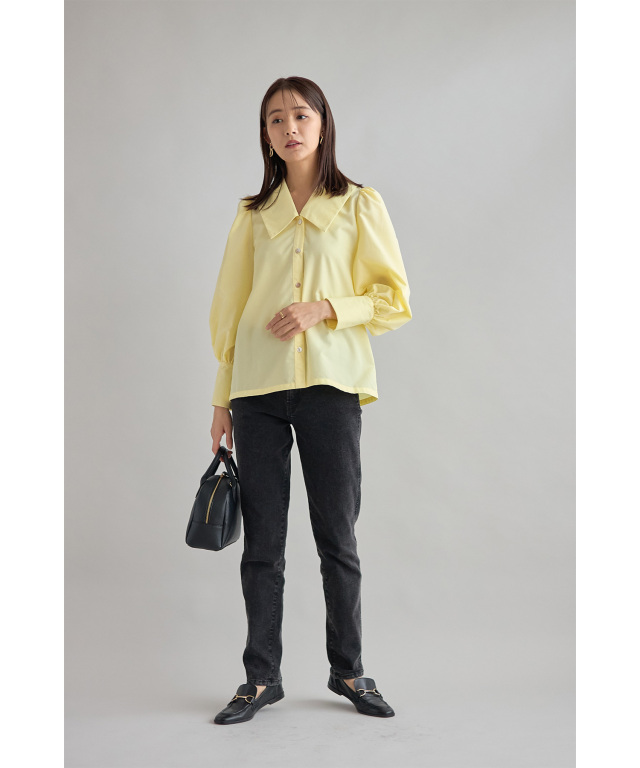 ロングカラーシャツブラウス