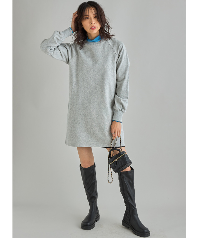 2WAY裏毛ミニワンピース