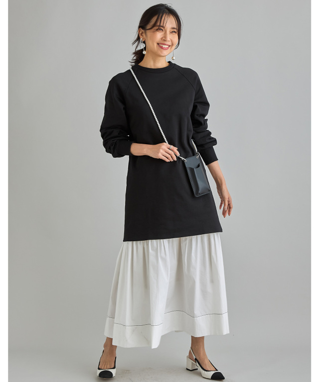 2WAY裏毛ミニワンピース