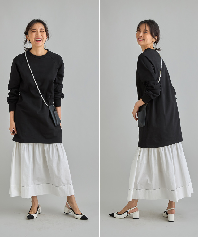 2WAY裏毛ミニワンピース