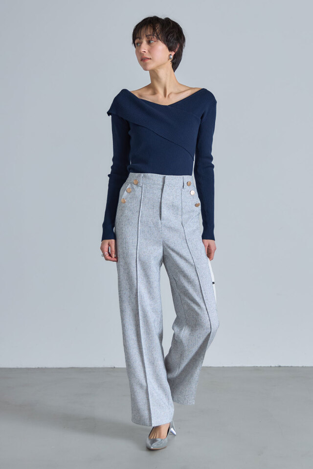 skinholictokyoさんコラボ】オフショルリブプルオーバー