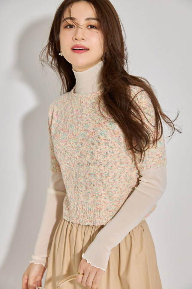 【SALE 拡大！】スラブヤーンニットプルオーバー＊SALE品につき返品/交換/注文確定後の変更キャンセル不可＊