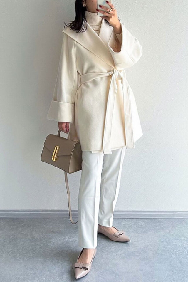 ビッグカラーガウンコート 