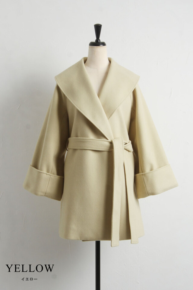 ビッグカラーガウンコート 