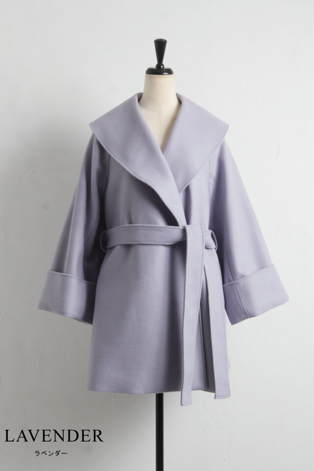 ビッグカラーガウンコート 