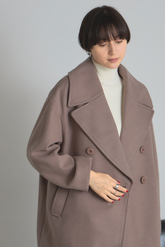 希少◎Christian Dior ピーコート ウール ホワイト ビックカラー