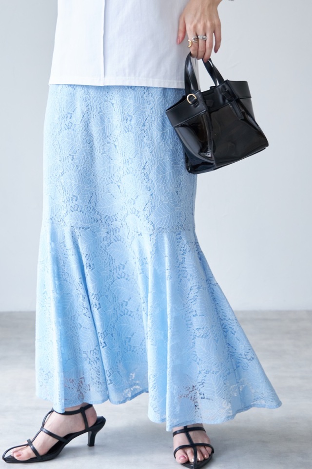 オフィシャルサイト限定】リーフレースマーメイドスカート