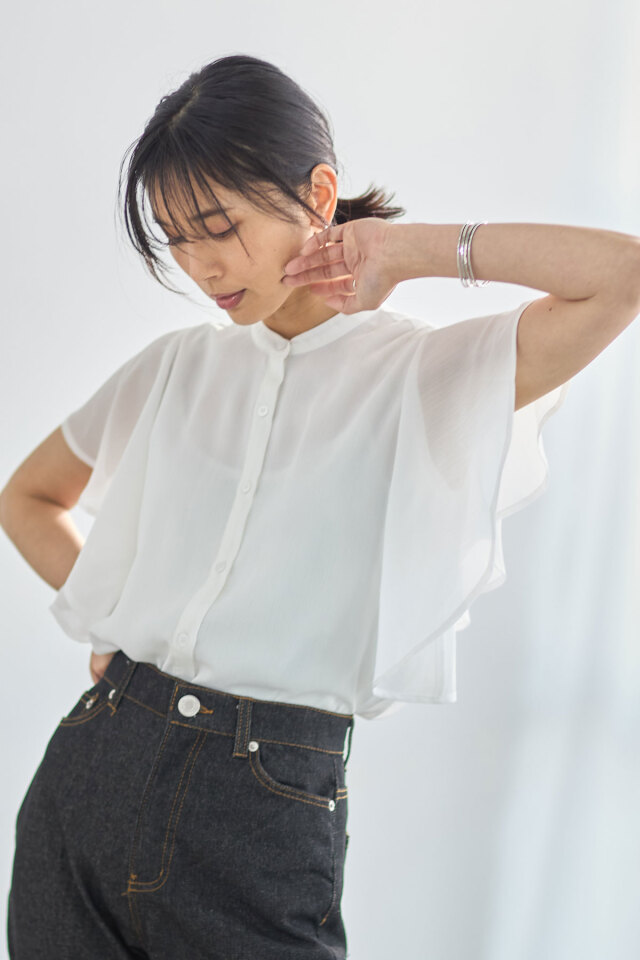 つむぎ様おまとめ5品　新品☆ スタジオクリップ　ふんわり可愛い楊柳フレアブラウス 楊柳フレアスリーブトップス