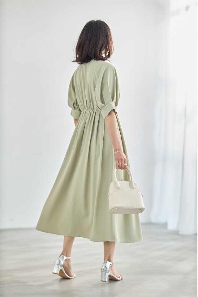 近年.美品.定価3.9万☆エストネーション 洗える カシュクールワンピース 36 近年.美品.定価3.9万☆エストネーション 洗える カシュクール