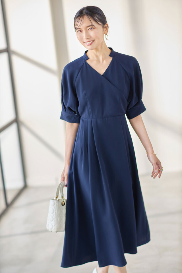 カシュクールワンピース 