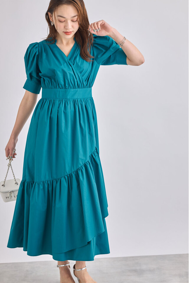 カシュクールワンピース