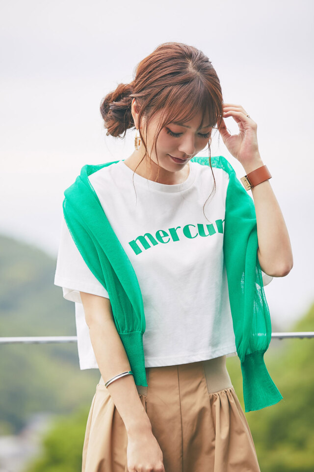 成瀬愛里さん着用】クルーネックシアーカーデ