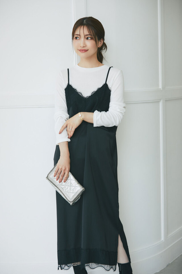 【3/15 SpringSALE】【マシェリコラボ】レースキャミワンピース※一部店舗のみ入荷＊SALE品につき返品/交換/注文確定後の変更キャンセル不可＊