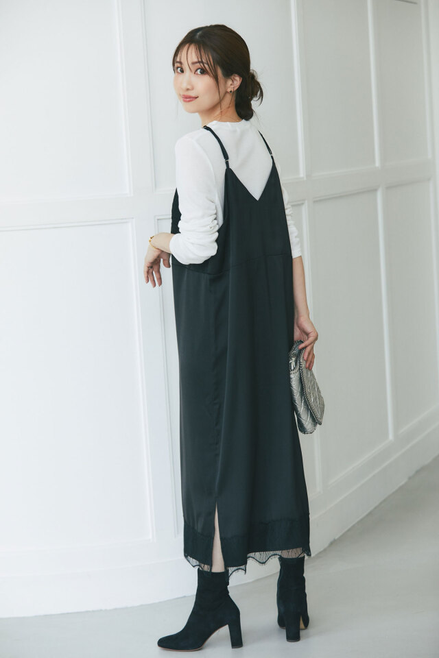 日本未入荷♪Caterina Mermaid Dress*チェックワンピース マシェリコラボ】レースキャミワンピース