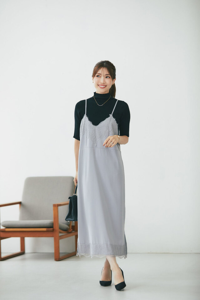 【BCBGMAXAZRIA】関税込★ラッフルキャミドレス ラッフルボレロキャミドレス(マキシ・ロングワンピース