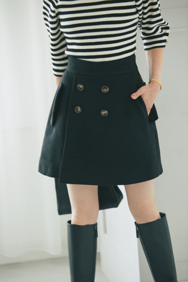 【SALE】【マシェリコラボ】ウール調ショートパンツ※一部店舗のみ入荷＊SALE品につき返品/交換/注文確定後の変更キャンセル不可＊