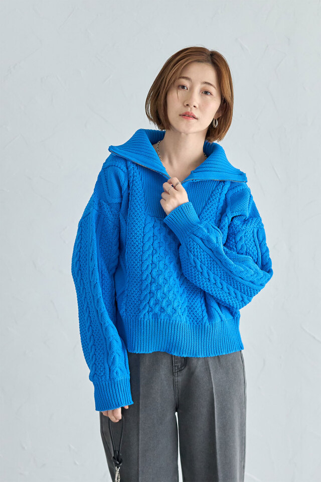 ÉPINE ライトブルー 半袖ニット 定価4990円 新品⭐︎ZARA ライトブルー 半袖ニット ザラ 青