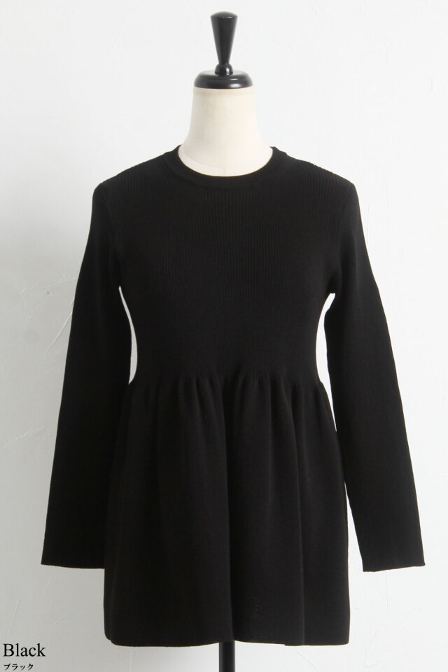 ペプラムニットプルオーバー※一部店舗のみ入荷