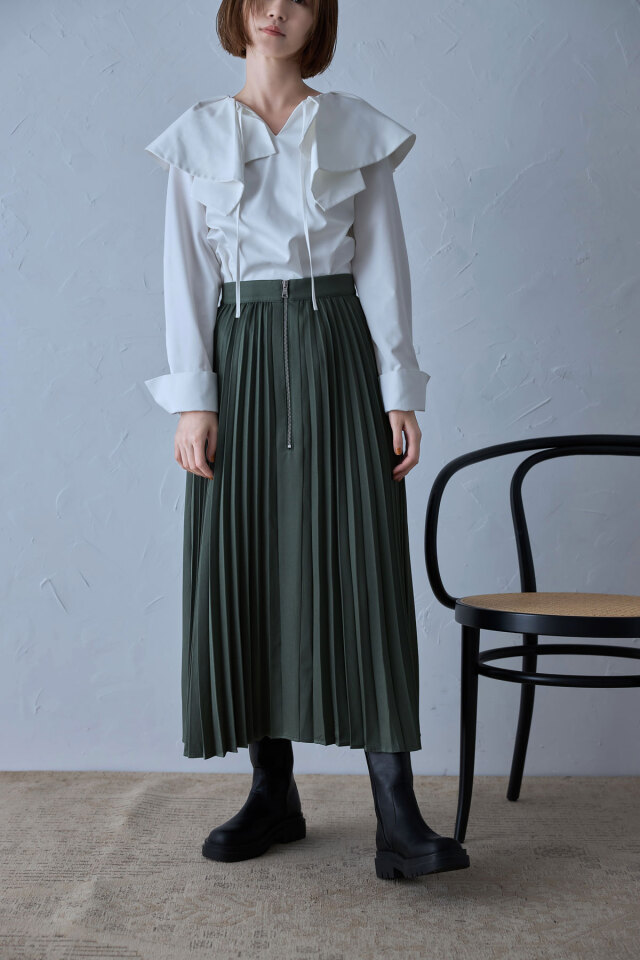 フロントファスナープリーツスカート※一部店舗のみ入荷
