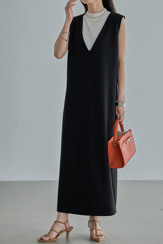 Whim Gazette(ウィム ガゼット) Vジャンスカワンピース Whim Gazette V