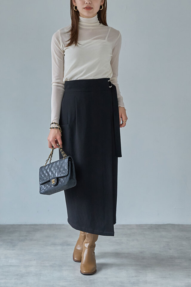 マシェリコラボ】サイドポケットラップスカート