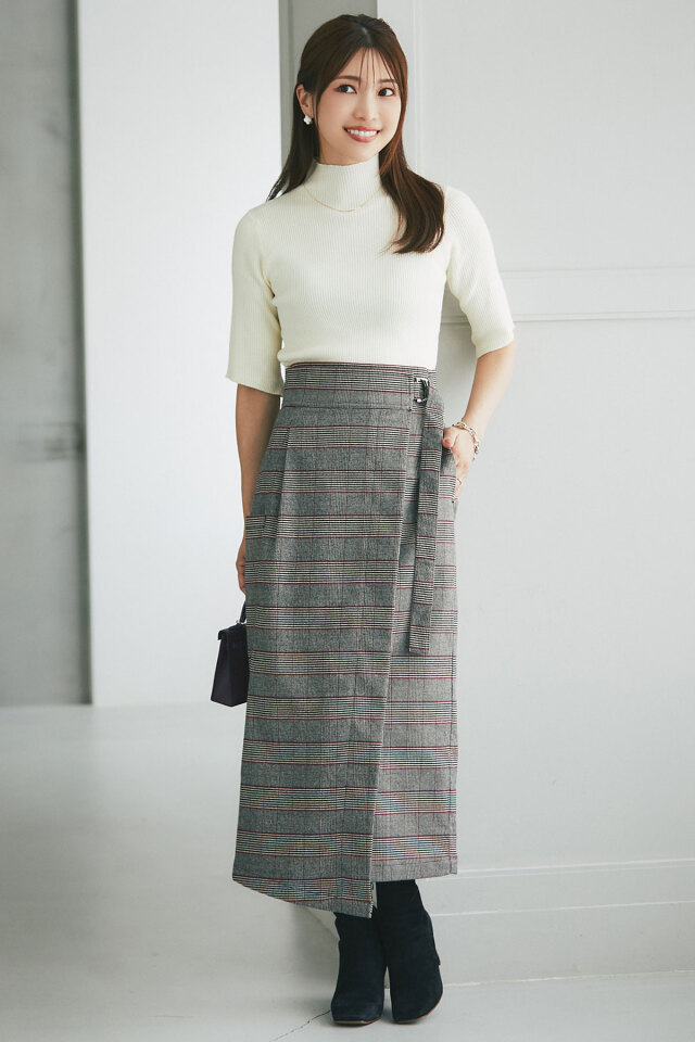 【SALE】【マシェリコラボ】サイドポケットラップスカート※一部店舗のみ入荷＊SALE品につき返品/交換/注文確定後の変更キャンセル不可＊