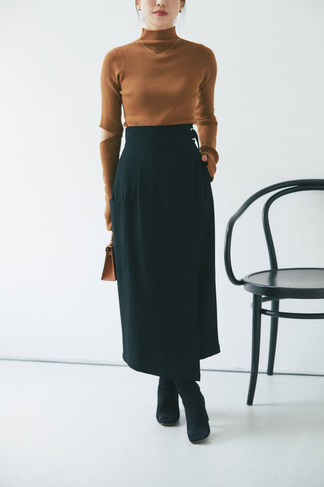 マシェリコラボ】サイドポケットラップスカート