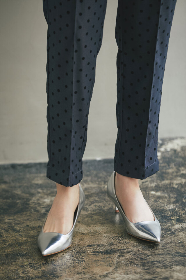 5月25日オフィシャルサイト限定再販！【LONG SELLER】フロッキードットパンツ