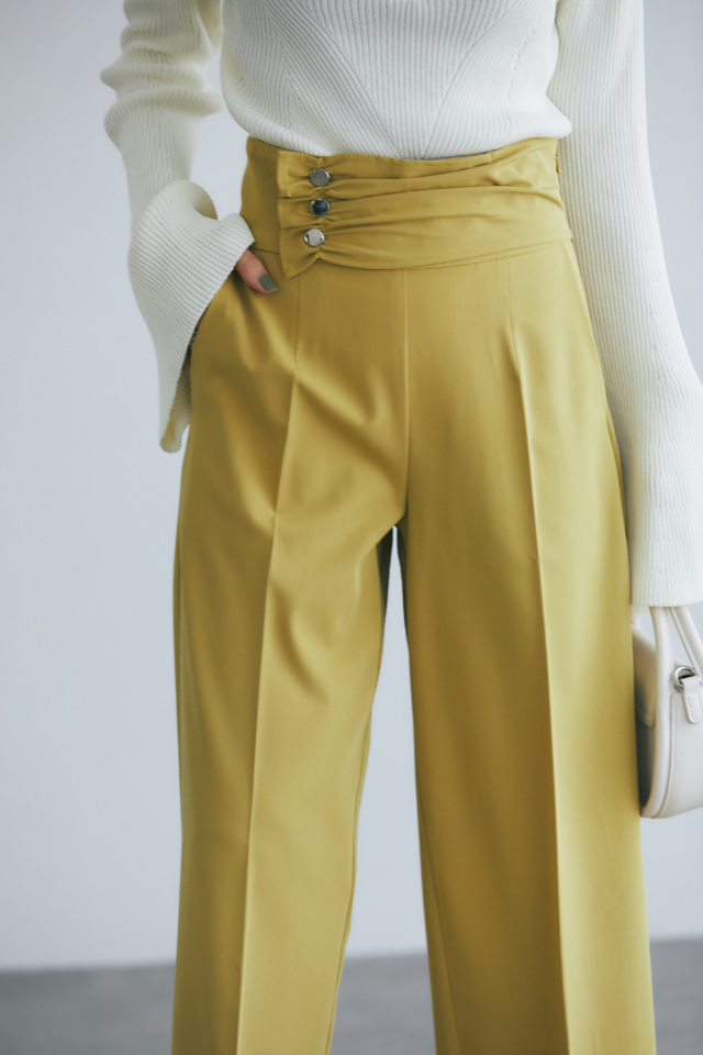 ボタンデザインワイドパンツ※一部店舗のみ入荷