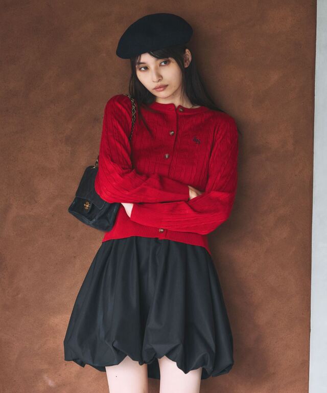 【Do!family】レア　アイボリー ケーブルニットカーディガン Do!family】レア アイボリー ケーブルニットカーディガン