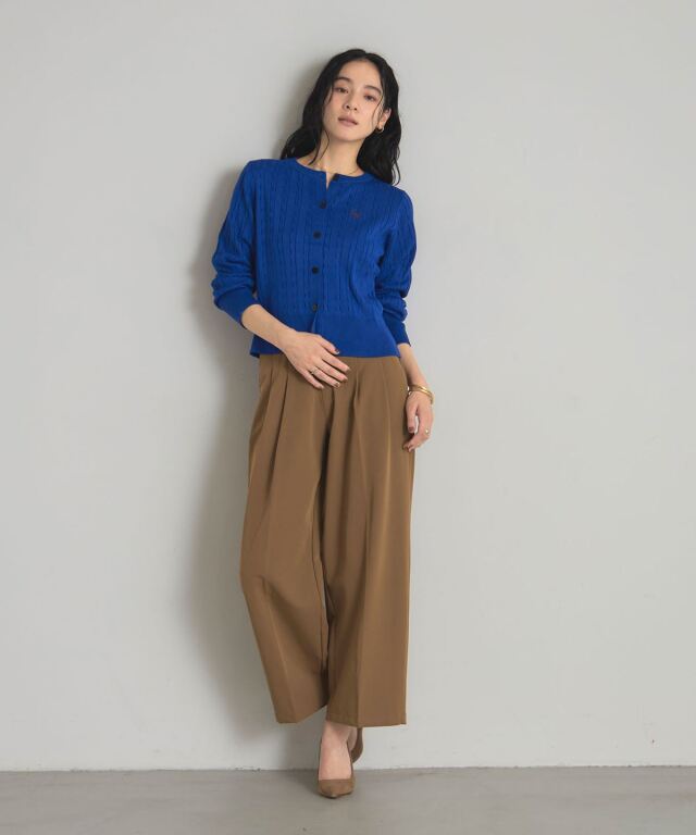 エンブロイダリーケーブルニットカーディガン