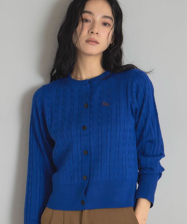 BM11-ASEC ③ エンブロイダリーケーブルニットカーディガン